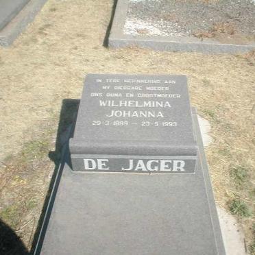 JAGER Wilhelmina Johanna,  De 1899-1993