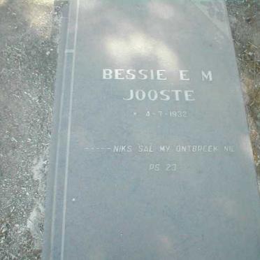 JOOSTE Bessie E. 1932-
