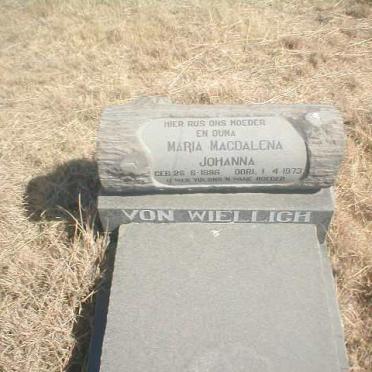 WIELLIGH Maria Magdalena Johanna, von 1886-1973