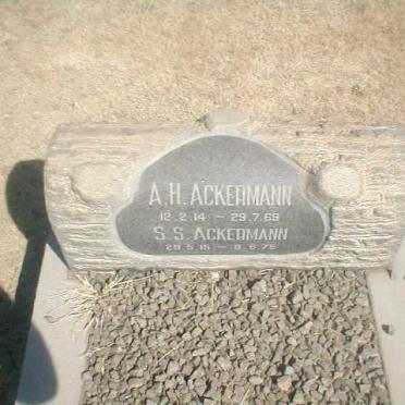 ACKERMANN A. H. 1914-1969 &amp; S. S. 1915-1975