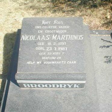 BROODRYK Nicolaas Marthinus 1897-1987