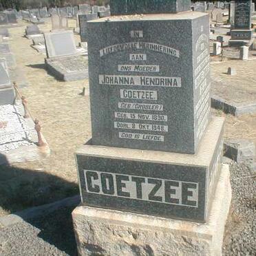 COETZEE Johanna Hendrina nee GROBLER 1890-1948