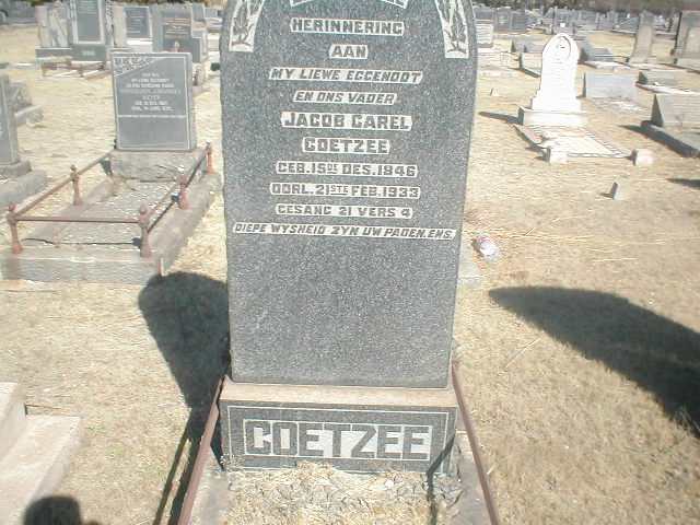 COETZEE Jacob Carel 1846-1933