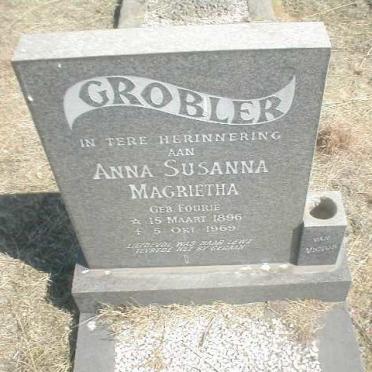 GROBLER Anna Susanna Magrietha geb. FOURIE 1896-1969