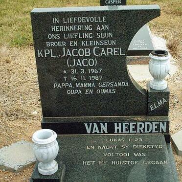 HEERDEN Jacob Carel, van 1967-1987