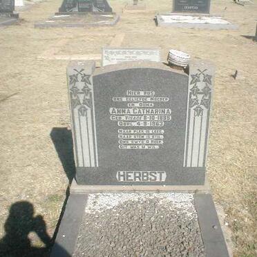 HERBST Anna Catharina nee VISAGIE 1885-1963