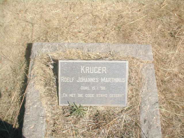 KRUGER Roelf Johannes Marthinus –1958