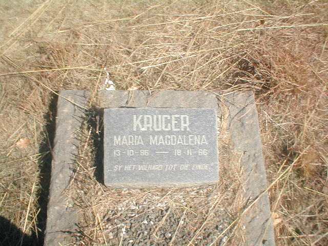 KRUGER Maria Magdalena 1896-1966