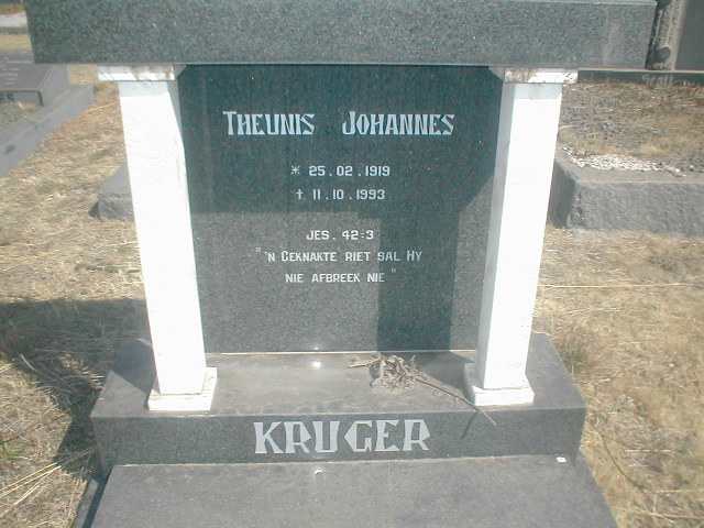 KRUGER Theunis Johannes 1919-1993