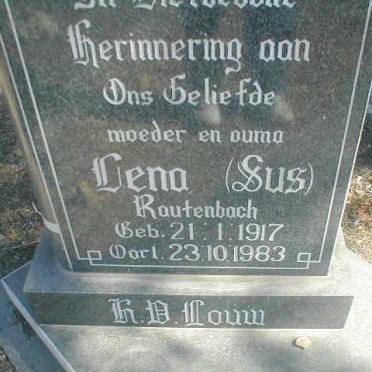 LOUW Lena geb. RAUTENBACH 1917-1983