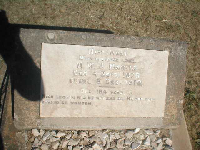 MARITZ N. W. J. 1879-1918