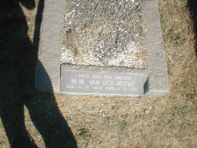 MERWE M.M., van der 1863-1951