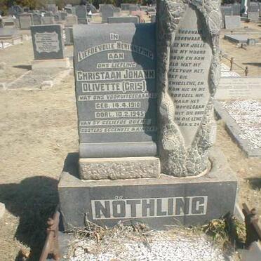 NÖTHLING Christaan Johann Olivette 1910-1945