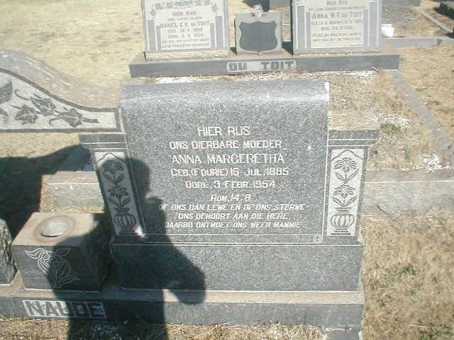 NAUDE Anna Margeretha nee FOURIE  1885-1954