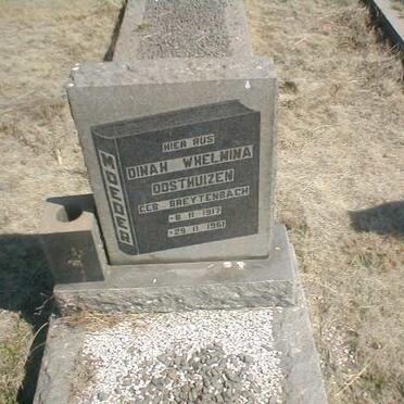 OOSTHUIZEN Dinah Wilhelmina geb. BREYTENBACH 1917-1961