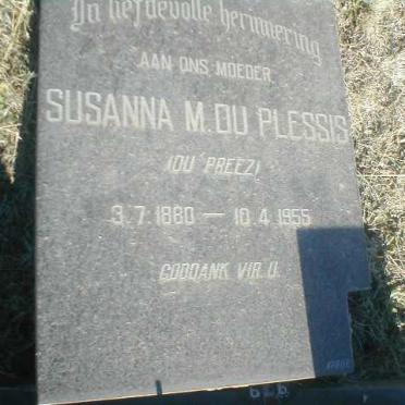 PLESSIS Susanna M., du nee DU PREEZ 1880-1955