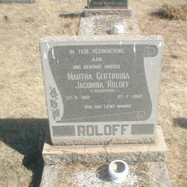 ROLOFF Martha Gertruida Jacomina geb. SCHEEPERS 1912-1962