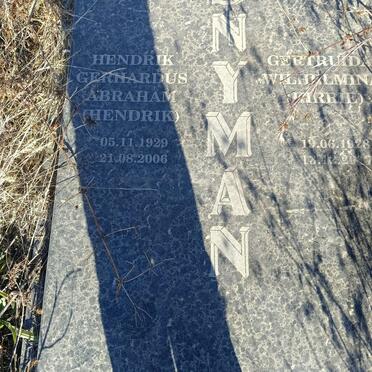 SNYMAN Hendrik Gerhardus Abraham 1929-2006 & Gertruida Wilhelmina 1928-2017_1