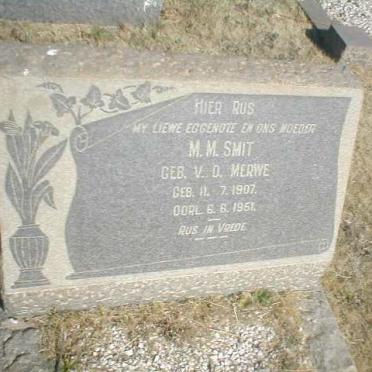 SMIT M.M. nee V.D.MERWE 1907-1951