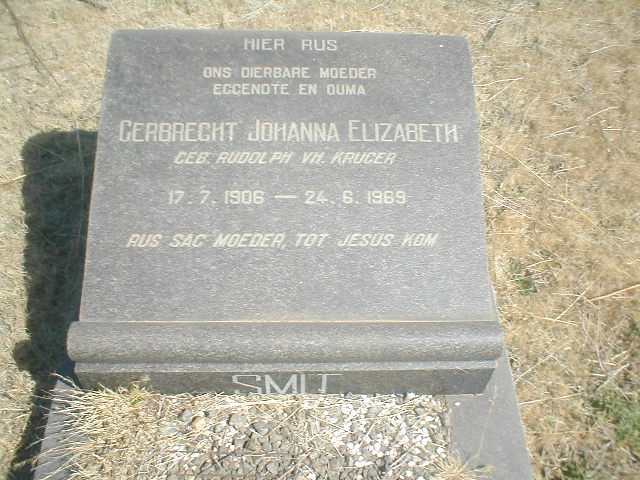 SMIT Gerbrecht Johanna Elizabeth, voorheen KRUGER, geb. RUDOLF 1906-1964
