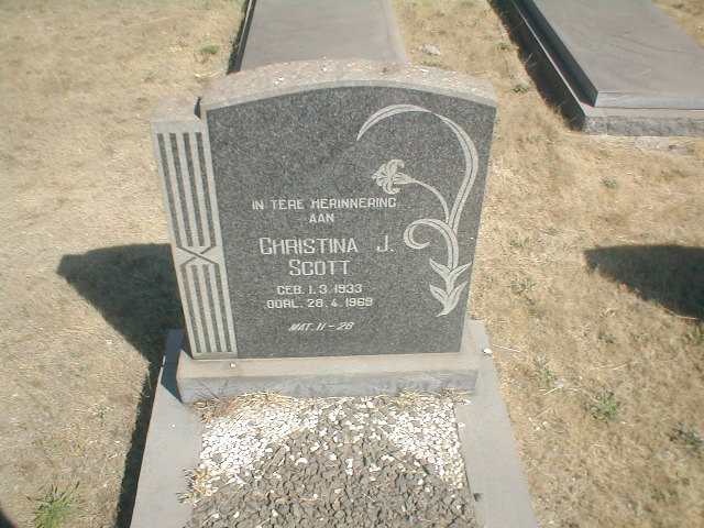 SCOTT Christina J. 1933-1969