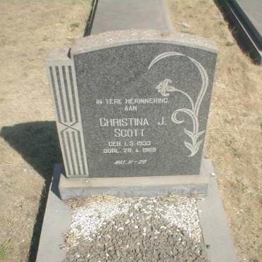 SCOTT Christina J. 1933-1969