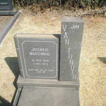 TONDER Jacobus Marthinus, van 1890-1973