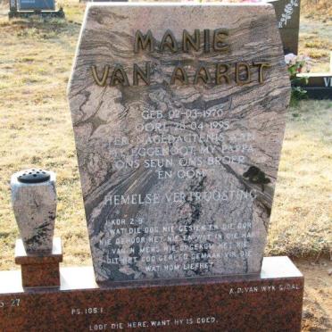 AARDT Manie, van 1970-1995