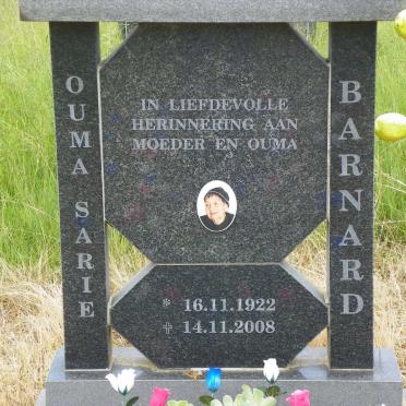 BARNARD Sarie 1922-2008