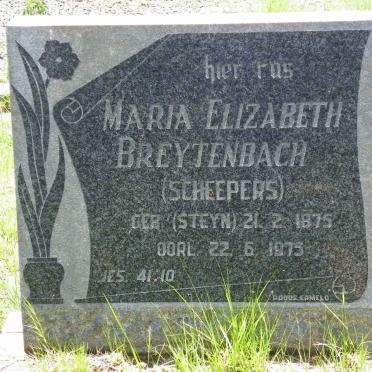 BREYTENBACH Maria Elizabeth formerly SCHEEPERS nee STEYN 1875-1975