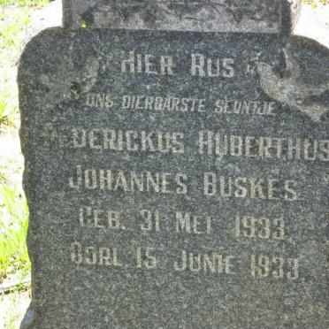 BUSKES Frederickus Albertus Johannes 1933-1933