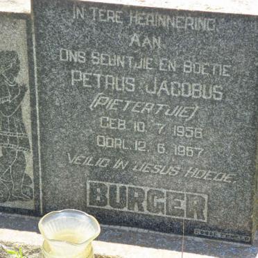 BURGER Petrus Jacobus 1956-1957