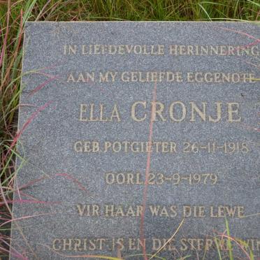 CRONJE Ella nee POTGIETER 1918-1979