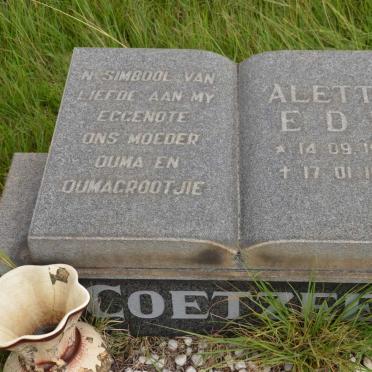 COETZEE Aletta E.D.R. 1909-1986
