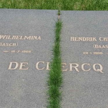 CLERCQ Hendrik Christoffel, de 1908-1965 &amp; Alida Wilhelmina BASCH 1908-1966