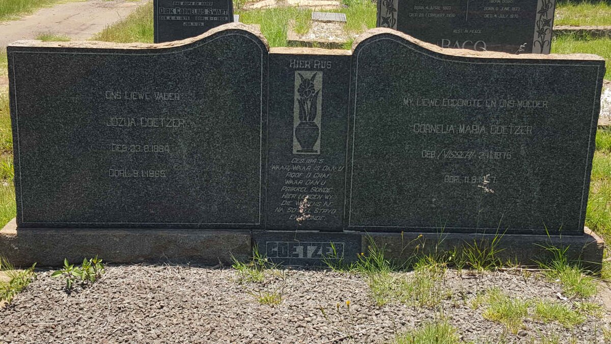 COETZER Jozua 1884-1965 &amp; Cornelia Maria VISSER 1876-1957