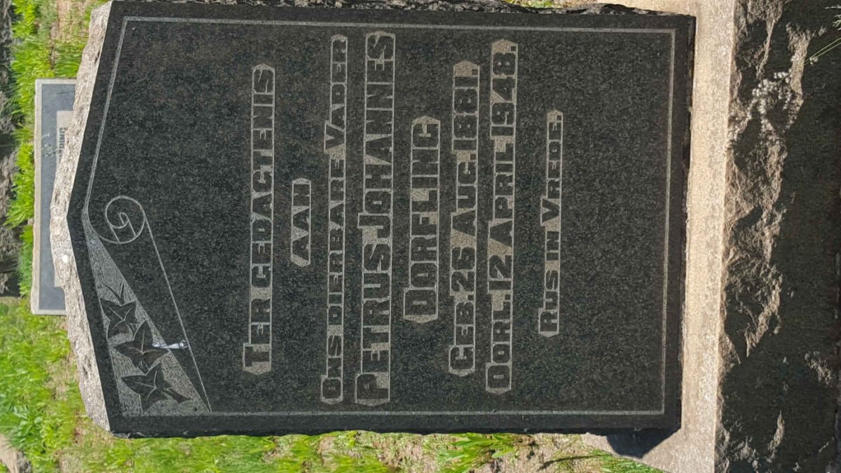 DORFLING Petrus Johannes 1881-1948