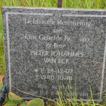 ECK Pieter Johannes, van 1924-1980