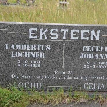 EKSTEEN Lambertus Lochner 1904-1980 &amp; Cecelia Johanna 1905-1997