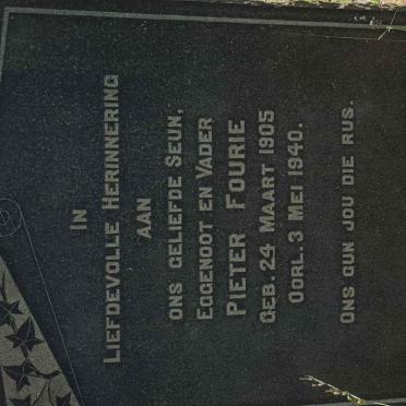 FOURIE Pieter 1905-1940