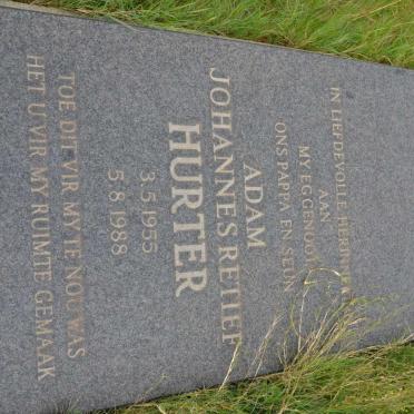 HURTER Adam Johannes Retief 1955-1988