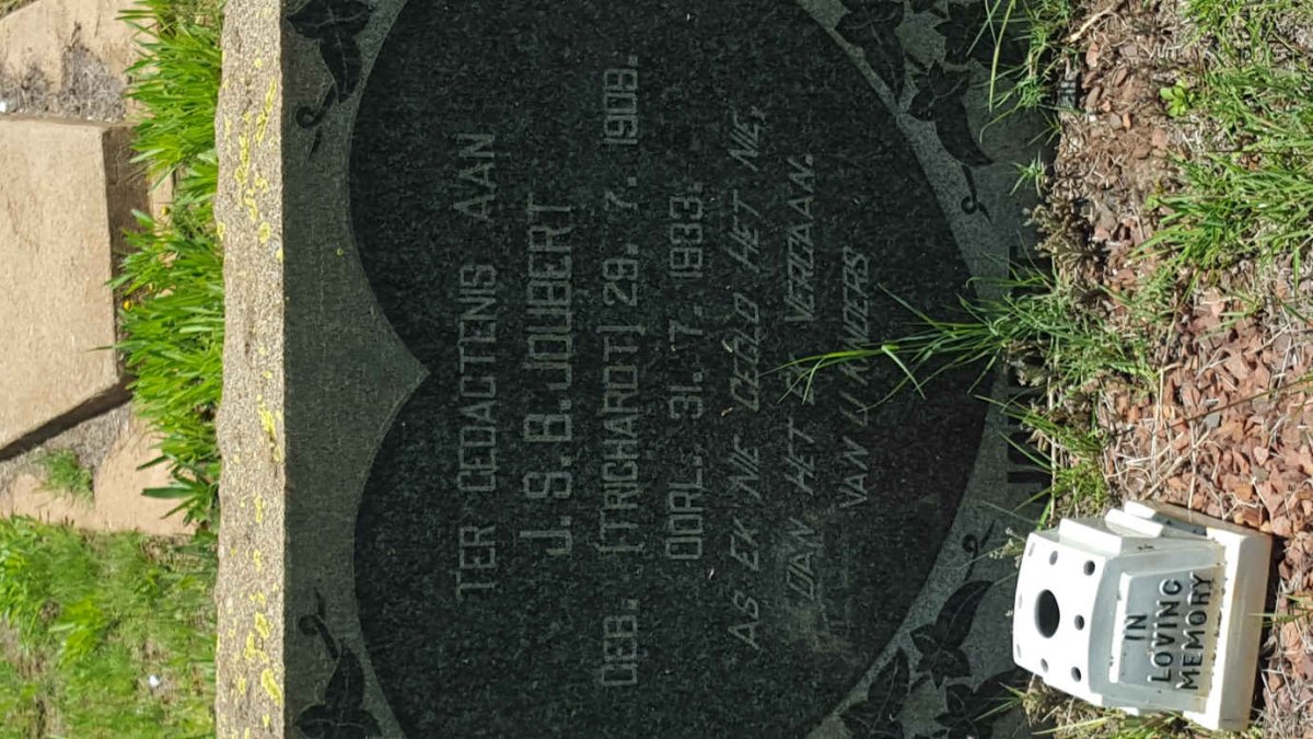 JOUBERT J.S.B. nee TRICHARDT 1909-1933