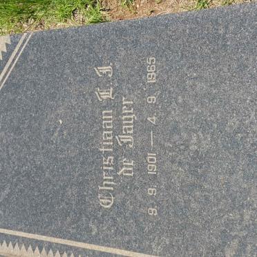 JAGER Christiaan L.J., de 1901-1965