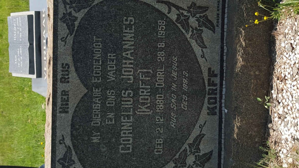 KORFF Cornelius Johannes 1880-1958