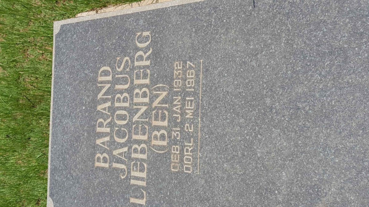 LIEBENBERG Barand Jacobus 1932-1967