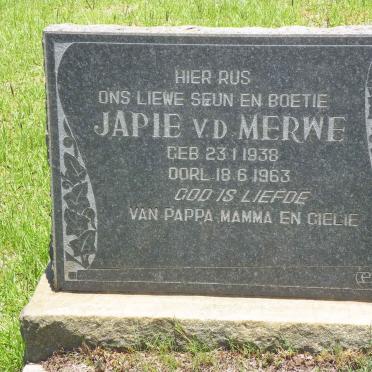 MERWE Japie, v.d. 1938-1963
