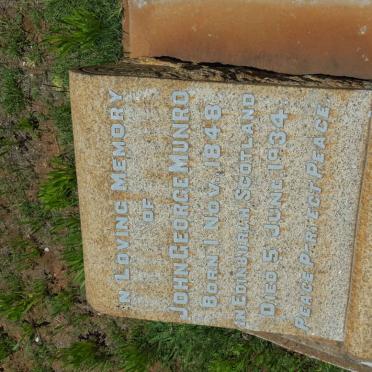 MUNRO John George 1848-1934