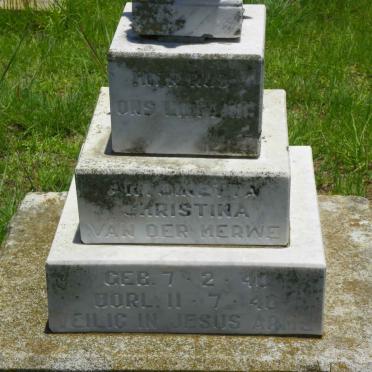 MERWE Antoinetta Christina, van der 1940-1940