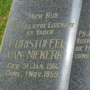 NIEKERK Christoffel, van 1914-1959
