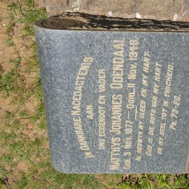 ODENDAAL Matthys Johannes 1877-1948 &amp; Cornelia Susanna nee DE LANGE 1882-1967